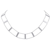 0.71ct 14k White Gold Diamond Ladder Necklace